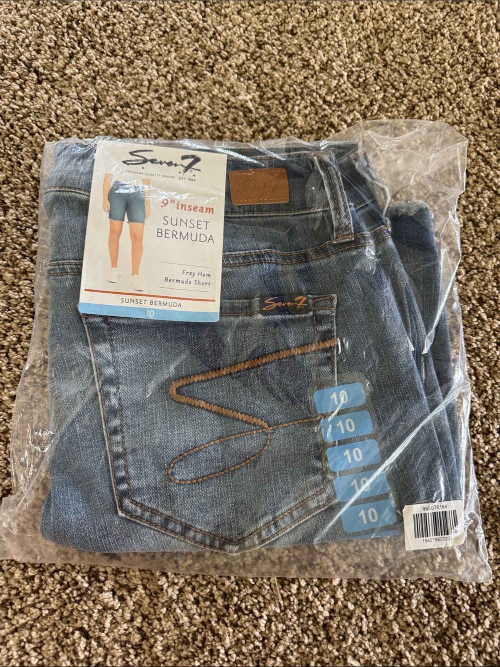 Seven7 Women's Sunset Bermuda Jean Shorts - Denim Blue